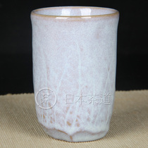 Japanese tea cup Japanese porcelain craft high Cup one high Cup type firing process similar to Jun porcelain firing