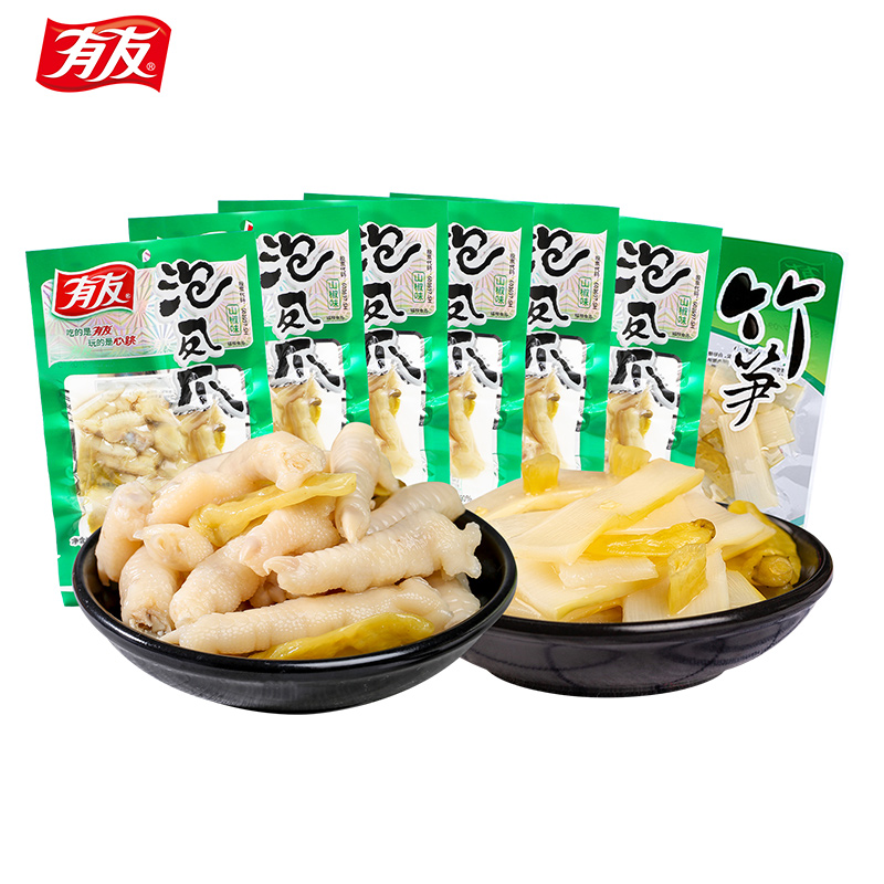 有友泡椒山椒凤爪酸辣零食笋休闲食品