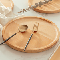 Pallet Creative Day Style Solid Wood Pizza Cake bread Tray Round Wood Tray Home Plate Tea Tray Wood Trays