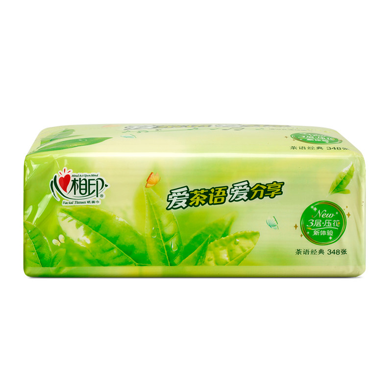 心相印茶语经典3层纸巾淡淡茶香柔软舒适心心相印抽纸 18包