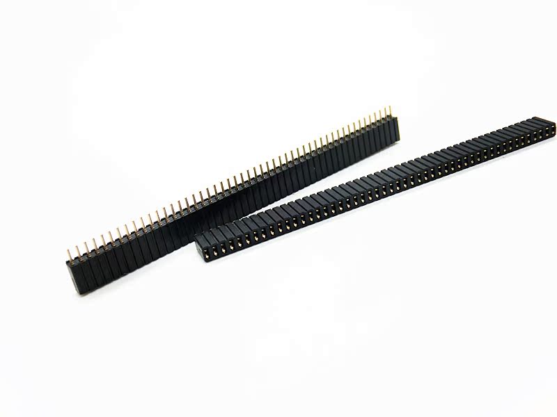 50pin 单排母座 1.27mm间距 1*50p 单排母 单排座 单排排母 镀金_3c数