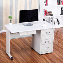 Steel desk computer desk stainless steel desk with drawer writing desk 1 2 meters 1 4 meters desk steel workbench