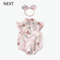 UK NEXT Tong clothes Summer baby clothes Thin Baby Princess Conjoined Clothes China Wind Bag Farting Khaclothes