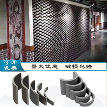 Tiles decoration background wall parquet courtyard wall hollow partition antique semi-round tile window flower floor small gray tile