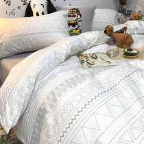 Nordic Bohemian four-piece cotton cotton sheets quilt cover three-piece home accommodation bed bed linen bedding