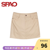 SPAO women solid color skirt spring new fashion trend short skirt SPWH949S26