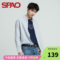 South Korea spao with the same mens shirt trend slim long-sleeved shirt spring and summer new casual mens SPYWA11C05