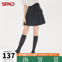 Lady SPAO half body dress 2022 Summer new Korean version full print 100 plexor short dress