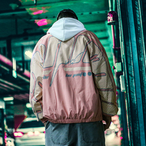 A8 highway 2021 spring new trend large-area letter printing stormtrooper street lapel jacket jacket men