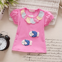 Girl t-shirt short sleeve 1-5-year-old child Summer thin Compassionate 2 Baby Summer Mounted Female Child Clothing Undershirt