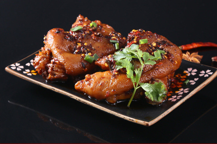 四川特产冷吃香辣猪蹄熟食卤味真空麻辣即食猪脚整只猪爪猪手零食_找