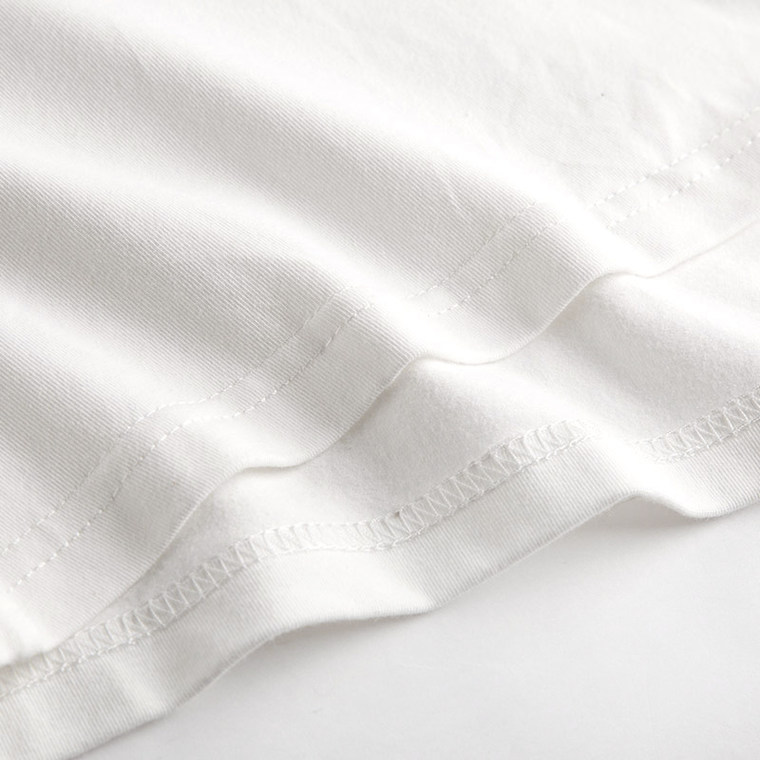 拉夏贝尔 拉贝缇2015夏新品 创意印花图案宽松白色T恤 女60002850
