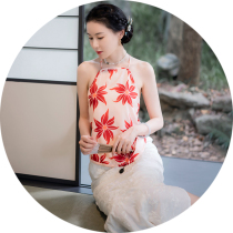 Xiao Gongzi) Fugui Flower) Retro Han element improvement Joker inner belly skirt set ZX121