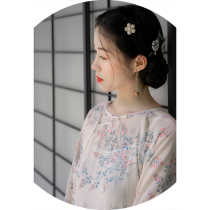 Xiao Gongzi) Xian Liu Dai) retro literary summer New loose round neck collarless cheongsam skirt full open QP135