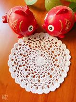 Hand Woven Table Mat Cups Padded All-cotton Hollowed-out Lace Bowl Cushion Dining Cushion Heat Insulation Cushion Tea Cushion European Style Disc Mat Boutique