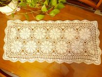 I love my family New products Handmade cotton thread Lace Hollowed-out Square Boutique Table Cloth Tablecloth padded sofa towels