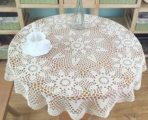 I love my family handmade hook pastoral style round cotton lace hollow household dining boutique tablecloth tablecloth