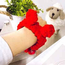 Yacai Bear rabbit wool bracelet hand woven diy material bag homemade gift rabbit ear tremble sound same