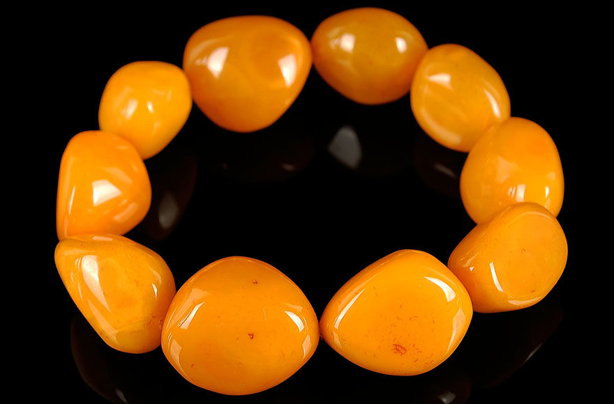 46.37克 17-24mm大颗油润满蜜蜜蜡随形手链