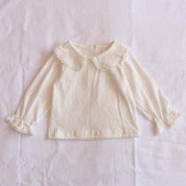 Baby doll collar T-shirt female baby beating undershirt 2022 Spring and autumn dress Long sleeve girl 6-12 months 1-2 years old