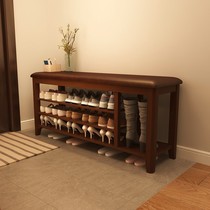 Shoe cabinet household doorway solid wood interior nice multi-floor economy simple sitting new 2021 style shoe rack