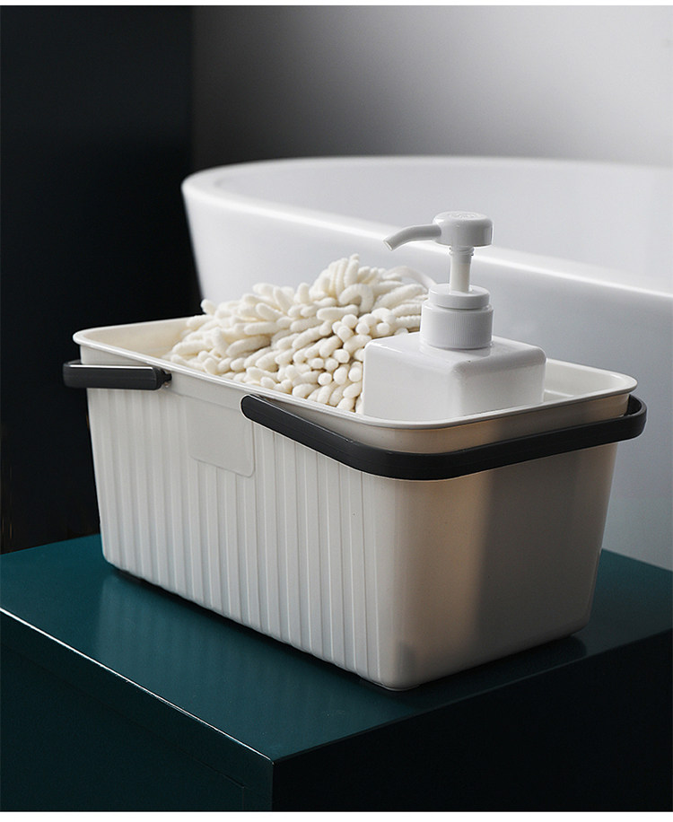 日式手提洗浴篮洗澡篮洗澡筐浴筐小篮子浴室塑料收纳篮沐浴收纳筐