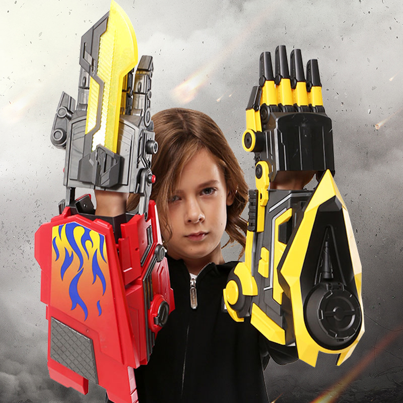 Transformed toy King Kong Bumblebee robotic arm electric Lian Sen Yi water bullet gun bullets to grab boys toy gun