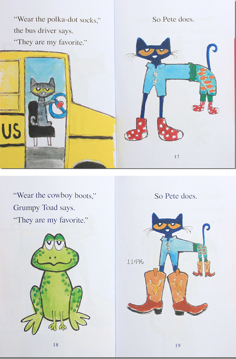 华研原版 pete the cat绘本 皮特猫英语阅读儿童英文绘本合集5本盒装