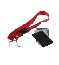 White balance 18 degrees small grey card black and white grey tricolour card precise exposure anti-scraping and waterproof portable fine neck strap