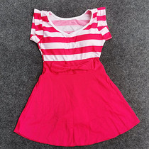 Korean swimsuit womens one-piece skirt boxer shorts conservative belly cover thin girl section teen student hot spring swimsuit