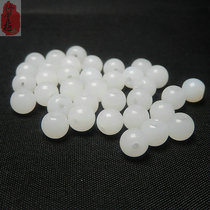 Handmade DIY Loose beads Glass beads 6-10mm white glass Jade Beads Loose accessories with beads bracelet jewelry