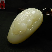 Natural jade rough stone handlebar Pixiu jade handlebar mens high-end gifts Afghan jade jade toys