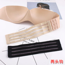 Two-end hook adhesive hook drawing stretch stretch elastic elastic fish silk stretch buckle underwear Bra extension belt three-breasted back buckle