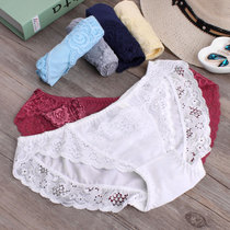 High quality thin lace lace floral side hollowed-out underpants Japanese seductive seductive low waist lifting hip triangular pants bottom pants