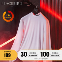 Taiping bird mens round neck long sleeve T-shirt Naveen fiber T-shirt autumn and winter bottoming shirt trend warm clothes trend m