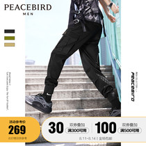 Taiping bird mens autumn new Korean overalls hip-hop multi-pocket leggings American ins casual pants