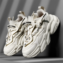 Hong Kong pop brand thick-soled daddy shoes mens 2021 summer new sports wild white shoes fashion height-increasing casual shoes