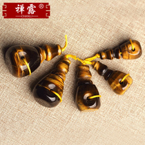 Zen Dew Yellow Tiger Eye Water drop three-way Tibetan Buddha head pagoda Buddha beads Diamond Star Moon Buddha beads Bodhi hand string accessories