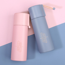 304 Thermos cup Male student Simple cute portable trend Personality creative drinking cup with lid Girl water cup