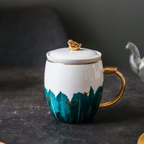 Private good tea water separation tea cup Ceramic with lid filter Boss cup Office teacup High-grade cup for men and women