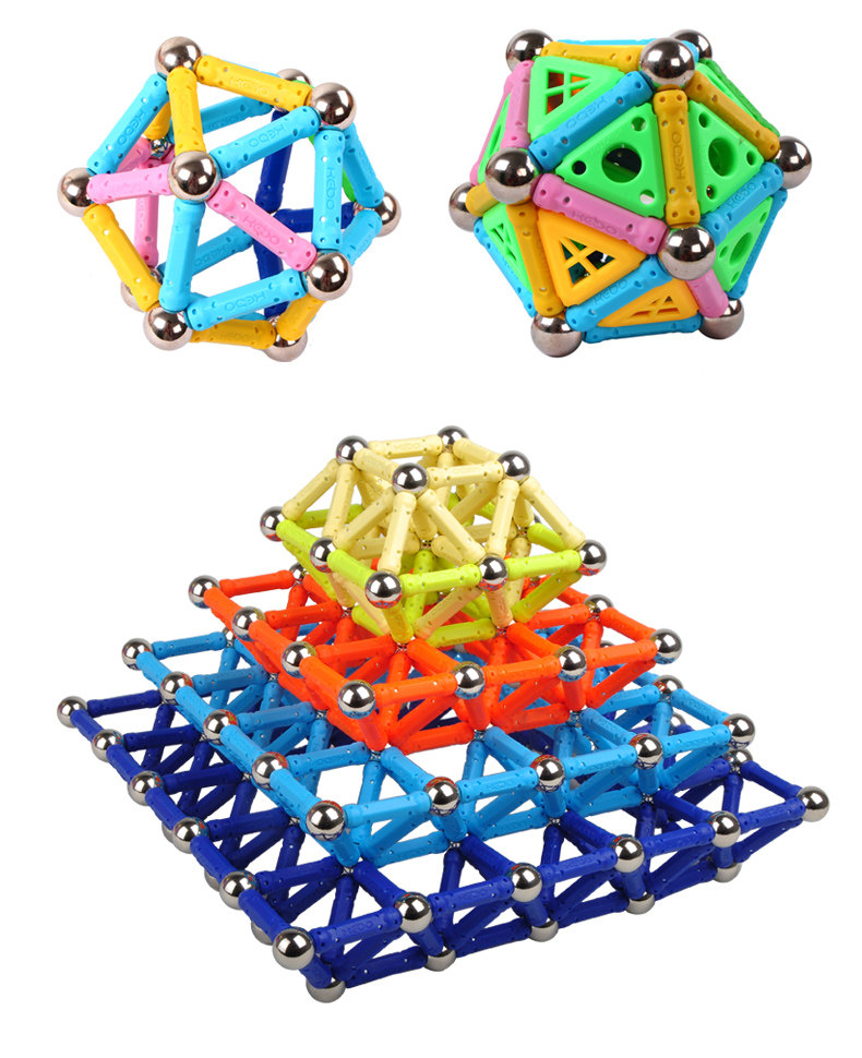 科博磁力棒儿童益智玩具散装630件磁性积木女男孩3-5-6-8-10-12岁