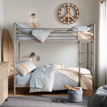 Iron workshop thickened wrought iron bed Staff student staff dormitory with bunk bed iron frame bed bunk bed TZF1608