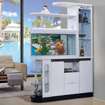 Simple and modern entrance living room porch with fish tank wine cabinet screen partition room double-sided shoe cabinet hall decoration cabinet