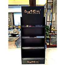 Wooden apartment map display rack Data rack Book and newspaper rack Book and magazine rack Magazine rack Floor-standing wooden newspaper rack publicity rack