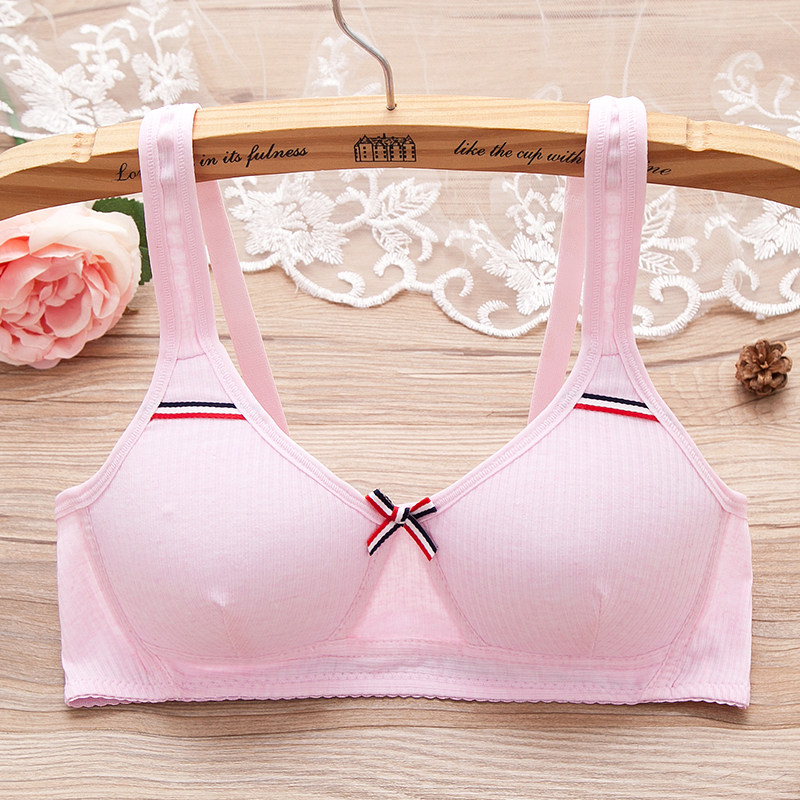 Buy new thin cotton student's developmental bra comfortable without