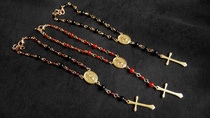 (Zan)(Tongshu) BJD1 3 size Long rose rosary cross necklace-Gu Jin (3 colors