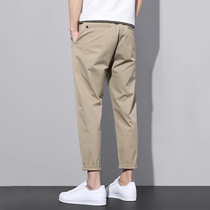 GM New Tide Tooling Pants Mens Summer Thin Section Ice Silk Loose Straight Barrel Sports Pants Men 100 Hitch Casual Long Pants