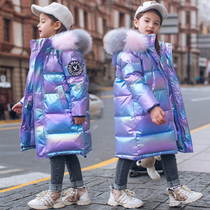 2020 New abc girl down jacket long children thick girl coat winter clothes