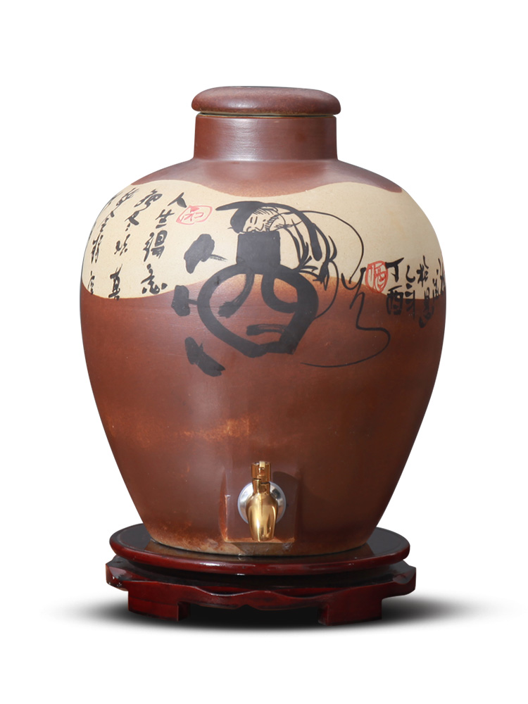 Jingdezhen pottery jars bottle soil antique Chinese style household wine liquor store wine ceramic 30 pounds