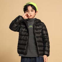 Childrens Down Jacket 2021 Autumn Winter New Boys and Girls Warmer Children Hood Light Down Jacket Interior